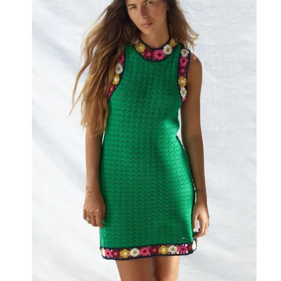 Zara | Dresses | Zara Floral Crochet Knit Dress Limited Edition | Poshmark